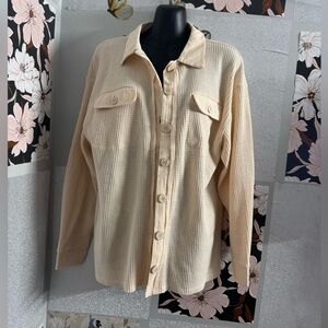 Cream Waffle Knit Women